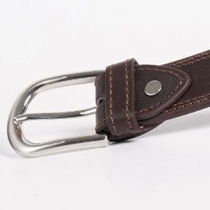 Ceintures décontractées réversibles pour hommes en gros – Motif uni, classiques, en cuir de vachette, boucle en acier, largeur 3,5 cm, longueur 120 cm, ceinture pour jean - Product Image 2