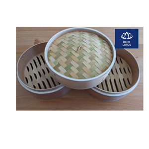 Meilleures ventes : Cuiseur vapeur en bambou écologique, sûr et propre, ustensile de cuisine en bois pur, idéal pour la cuisson des dim sum et la cuisson à la vapeur des légumes, offre en gros - Product Image 1