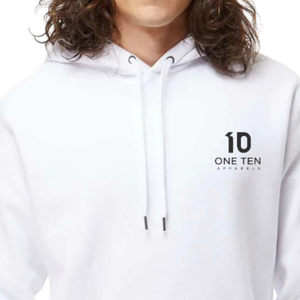 <b>Mens</b> Heavyweight Cross-Grain Hoodie <b>White</b> Color Premium Cotton Fleece Pullover <b>Sweatshirt</b> Custom Logo OEM ODM Casual Winter Wear - Product Image 3