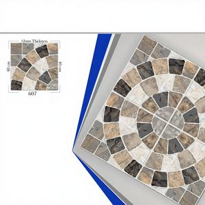 Baldosas de Porcelana para Piso de Estacionamiento, 9mm de Grosor, 40x40cm, Diseño Rústico en Relieve, Mate, Antideslizantes, para Exteriores, Tipo Ladrillo Refractario, Calidad de Exportación - Product Image 1
