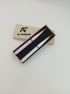 Pinzas para extensión de pestañas de 45 grados, 14 cm, agarre liso y sencillo, punta de fibra de acero inoxidable sólido, pinzas para pestañas de volumen, cajas de cartón. - Product Image 4