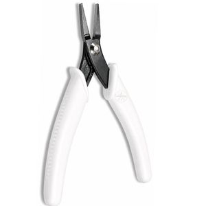 Flat <b>Nose</b> Pliers 5.5 inches 140mm with high carbon steel head black comfort grip handle with spring - Product Image 4