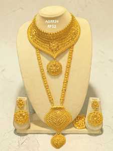 New Fashion Hiphop Style Gold Plated Brass Diamond Women's Jewelry Set Necklace Engagement Wedding Anniversary Gift Party Chunky - Product Image 1