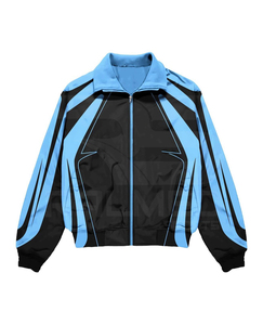 Ensemble de survêtement unisexe avec veste à capuche zippée à manches longues et short, color block, respirant, coupe oversize, idéal pour l'été - Product Image 6