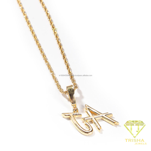 Custom Letter AJ Pendant <b>Necklace</b> For Men Fashion Gold Color Jewelry Personalized <b>Initial</b> <b>Necklace</b> Gift - Product Image 5