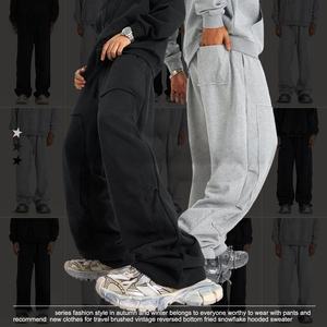 Fleece Baggy <b>Trousers</b> Winter Warm Sweatpants Loose Fit Joggers - Product Image 4