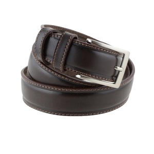 Cinturón de Cuero Genuino de Vaca para Hombre, Hecho a Mano, Estilo Nuevo, Color Marrón Oscuro, 3.5 cm de Ancho, Costuras Reforzadas, Hebilla de Aleación, 6 Tallas, 1 - Product Image 1