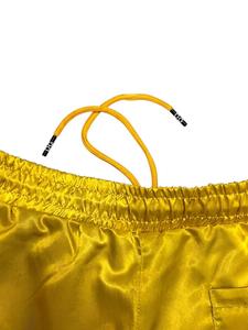 DGC Yellow Men's Satin Shorts Screen printed Back Logo Casual Summer Wear - Product Image 6