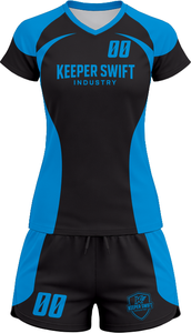 Tenue de volley-ball SpikeStorm Pro AeroSpike Elite, kit de volley-ball ThunderHit Premium, 100 % polyester, impression par sublimation intégrale - Product Image 2