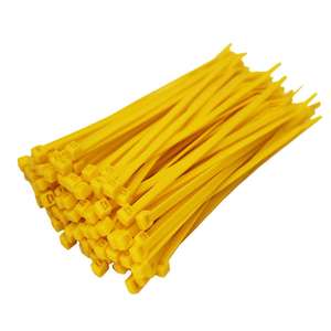 Couleur jaune résistante des intempéries 200mm x 3.0mm d'attaches de câble en nylon à verrouillage automatique - Product Image 1