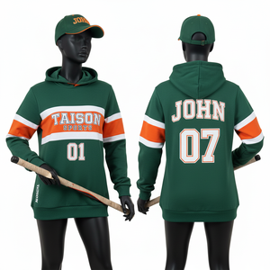 Sudadera con Capucha para Entrenamiento de Hockey sobre Césped para Mujer, 320 GSM, Forro Polar de Poliéster, Panel con Rayas Moradas y Doradas, Sudadera Deportiva con Logotipo Personalizado por Sublimación - Product Image 2