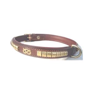 Nouvelle arrivée collier de cou de chien de luxe de la plus haute qualité personnalisé multicolore en cuir véritable fait à la main Animal Rivet écologique - Product Image 1