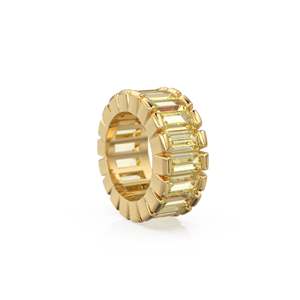 14k Real <b>Baguette</b> Lemon Quartz Gold Beads / Lemon Quartz Rondelle Bead / Quartz European Beads / Solid Gold Quartz Enhancer - Product Image 1
