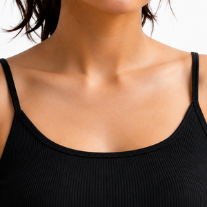 Camiseta sin mangas de punto personalizada para mujer, ajustada, básica, de algodón elástico suave, ideal para verano - Product Image 4