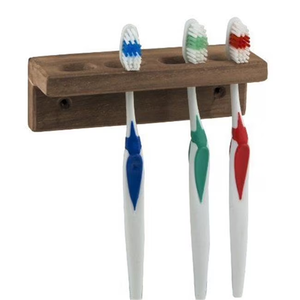 Customized Wood Toothbrush Holder <b>Stand</b> Wall Mounted <b>Hanger</b> For Bathroom Used Best Quality & Wholesale Product - Product Image 1