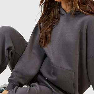 OEM Women Eco-Friendly Lightweight Breathable Hooded Tracksuit Set Gym <b>Workout</b> <b>Hoodie</b> Sweatshirt Jogger Pants Casual Fitness - Product Image 3
