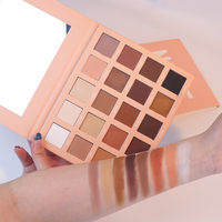 Palette de fards à paupières métalliques scintillants/brillants 20 couleurs, en poudre, longue tenue, minéraux, haute pigmentation, tons nus uniquement