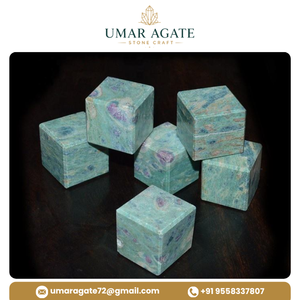 Cubo de piedras preciosas más vendido: Rubí, Zoisita, Ágata natural en forma de cubo, multicolor, suministro a granel, Ágata Umar, Gujarat - Product Image 2