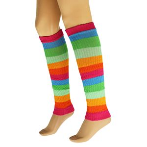 21-Inch Colorful Cotton Knitted <b>Leg</b> <b>Warmers</b> for Women 3 Pairs - Product Image 2