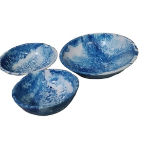 ชามสลัดทำด้วยมือทำจากเรซินปรับขนาดได้สีด้านบนของการแล่นเรือใบศิลปะอินเดียสำหรับทุกฤดูกาลยาทาเล็บที่เป็นมิตรกับสิ่งแวดล้อมสำหรับ6-10 - Product Image 3