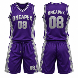 Ensemble d'uniformes de basketball bleu ciel personnalisés avec panneaux latéraux gris, maillot sans manches et short – Vêtements de sport en gros pour équipes – Fabricant - Product Image 1