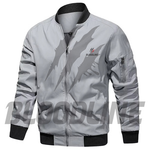 Chaqueta Bomber de Manga Larga para Hombre BLOODLINE, Color Granate, Resistente al Viento, Ropa Deportiva para Exteriores, Temporada de Otoño - Product Image 5