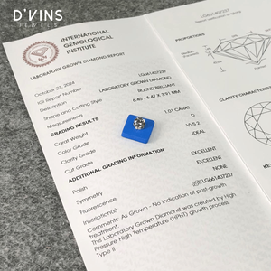 เพชร D'Vins Jewels 1 กะรัต สี D รูปทรงกลมเจียระไนแบบบริลเลียนท์ เพชรเพาะเลี้ยงในห้องปฏิบัติการ สำหรับทำเครื่องประดับ - Product Image 4