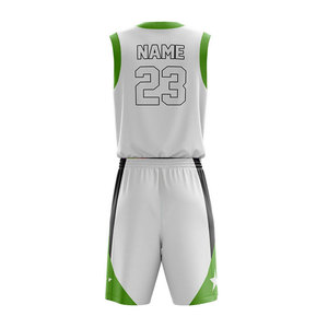 Maillot de basketball sans manches personnalisé en polyester respirant à séchage rapide, imprimé par sublimation, antibactérien et écologique - Product Image 4