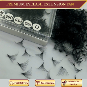 Extensiones de Pestañas Premade Fans 20D 0.03 Mega Volumen Hechas a Mano, Fans de Volumen Ruso VIETKINGLASH, Pelo Sintético Natural Largo - Product Image 2