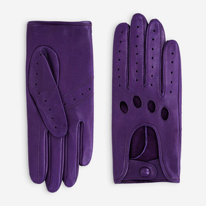 Gants de vélo noirs personnalisés OEM en cuir véritable, écologiques, compatibles écran tactile, toutes saisons, ajustement extensible, livraison directe usine - Product Image 1