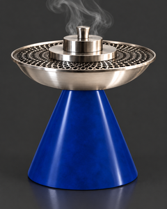 Quemador de incienso de resina de lujo con cono, cuenco árabe de acero inoxidable y soporte moderno para incienso Oud - Product Image 4