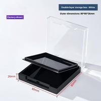 Nouvelle boîte de rangement pour ongles BOHE haut de gamme, double couche, transparente, en PE recyclable, présentoir de cartes à ongles fait main