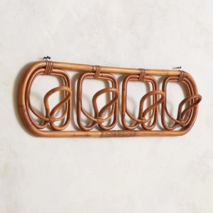 Cheapest price <b>for</b> sale natural rattan <b>hook</b> <b>wall</b> mounted <b>hooks</b> coat bag storage organizers - Product Image 2