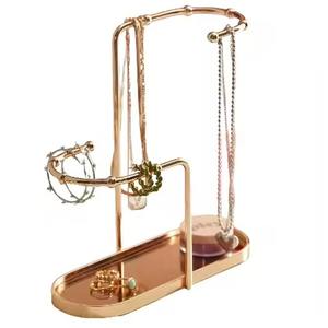 Présentoir à bijoux en métal durable, organisateur de bijoux multi-niveaux en forme d'arbre - Product Image 1