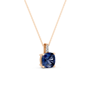 Collar Personalizado de Oro Sólido de 14K, 9K, 10K y 18K con Gema de Laboratorio de 3.032Ct, Certificado RJC, Joyería Fina Ética, MOQ 3 Piezas, 10 Piezas, OEM, ODM, NK70668 - Product Image 2