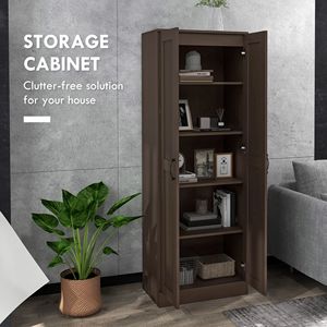 Mobiletto Moderno in Rovere per Caffè e Dispensa, Armadio da Cucina con Ripiani Regolabili e Pannello in Compensato - Product Image 4