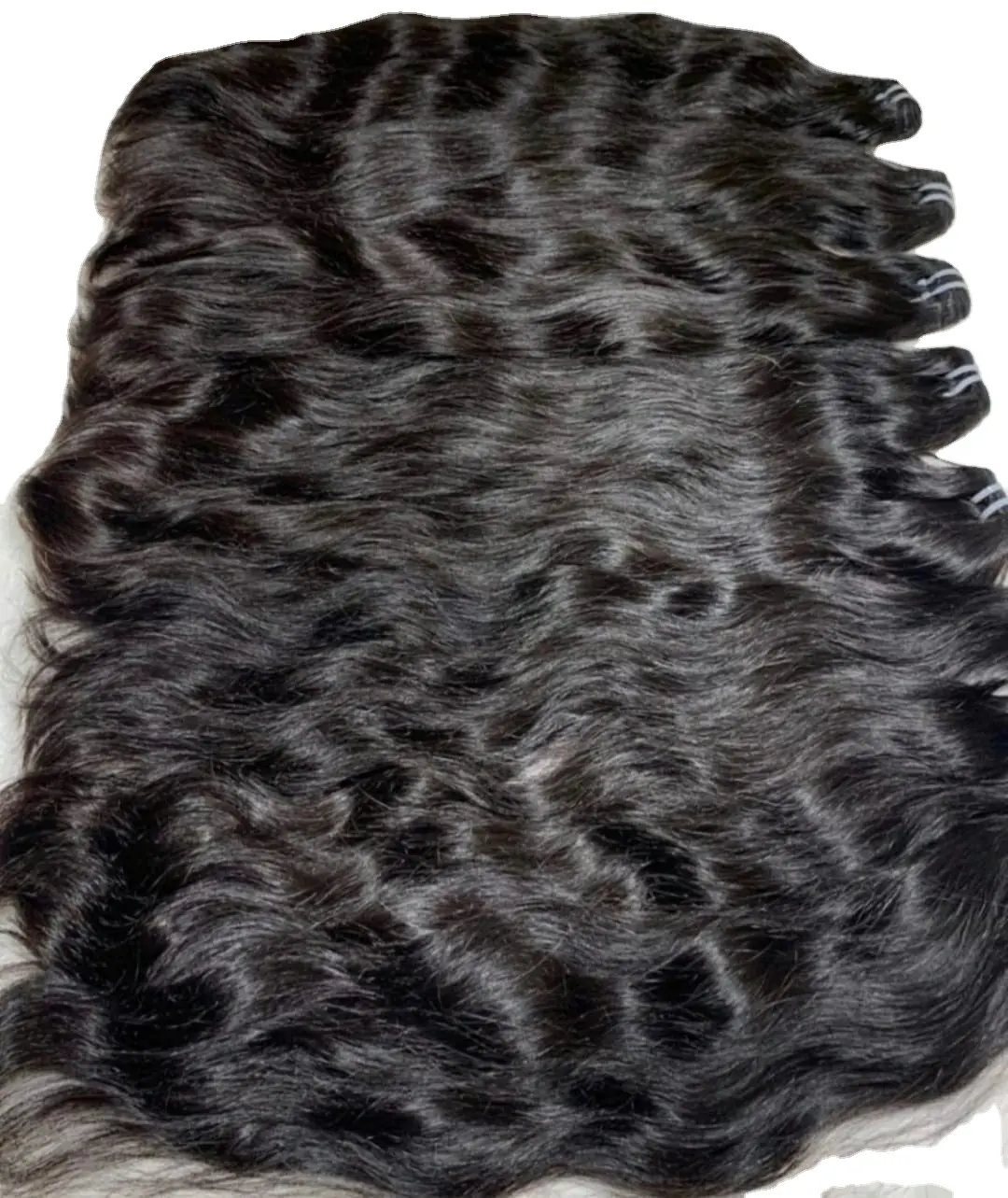 Mechones de pelo humano 100% indio, cabello humano ondulado de 24 pulgadas