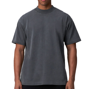 T-shirt vintage en coton blanc, style streetwear, coupe oversize à épaules tombantes, impression personnalisée de haute qualité, tissu épais, pour homme - Product Image 6