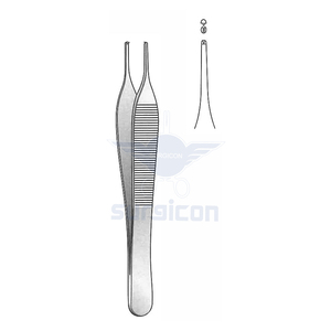 Pinzas de Disección Adson de 12 cm (4-3/4 Pulgadas) con 1x2 Dientes, Pinzas Quirúrgicas de Acero Inoxidable de Primera Calidad para Cirugía General - Product Image 1