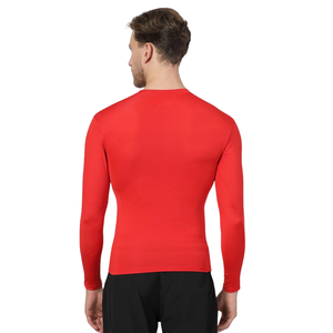 Lean Profile Mens Long Sleeve Compression Shirt Crew Neck Quick Dry Polyester Plain Body Fit Training Baselayer OEM <b>Maker</b> Vendor - Product Image 3