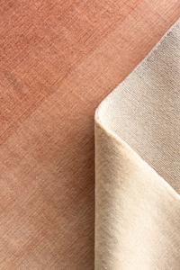 Alfombra Moderna Tejida a Mano de Lana, Diseño Abstracto Color Albaricoque, Pelo Alto, con Base de Látex - Product Image 3