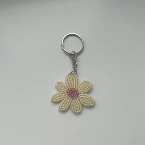 MULTI CRAFT Classic Handmade Seed Beads Embroidery Eco-Friendly Customizable High Quality Beaded Bag Hanging Keychain <b>Keyring</b> - Product Image 6