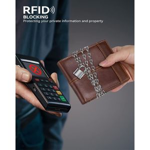 Portefeuille bifold en cuir pour homme avec blocage RFID, 16 emplacements pour cartes et 1 fenêtre pour carte d'identité - Product Image 3