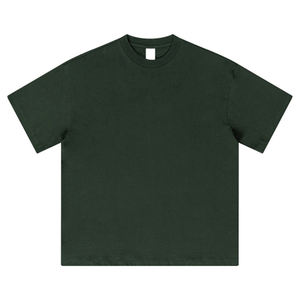 T-shirt Homme Personnalisé Haut de Gamme 240g Tons Terreux Décontracté Uni Manches Courtes Coupe Oversize 100% Coton Vintage - Product Image 1