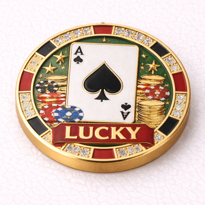 เหรียญโลหะเคลือบทองคำแบบโบราณ ลวดลายธีมลุ้นโชค สำหรับการแข่งขันปาเป้า  แบบกำหนดเอง  สำหรับคาสิโน - Product Image 6