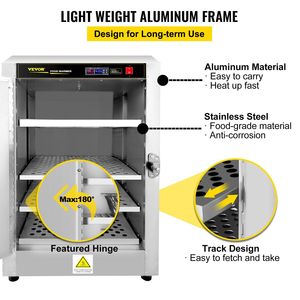 Per le norme UL testato Hot Box 16 "x 16" x 24 "attrezzatura per la ristorazione quattro padelle monouso da banco scalda Pizza per pasticceria - Product Image 4