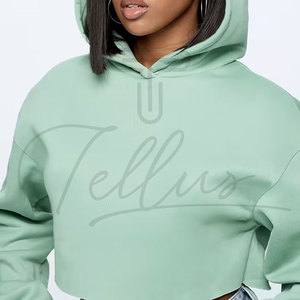 Sudadera Corta Formal Ecológica de Lona para Mujer, de Alta Calidad, con Spandex/Algodón/Poliéster, Transpirable y de Secado Rápido - Product Image 1