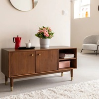 Vandana Vertex Hexa 2-türiger Moderner TV-Schrank aus Akazienholz für Wohnzimmer und Esszimmer