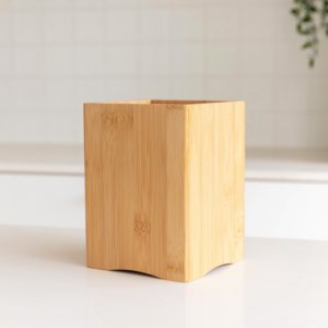 Porte-ustensiles en bois porte-couverts porte-ustensiles en bois d'acacia cuisine à domicile restaurant configuration - Product Image 4