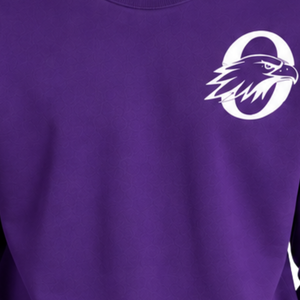 Purple <b>Men</b> Sweatshirt Crew Neck <b>Long</b> <b>Sleeve</b> Pullover Casual Fleece <b>Top</b> Customized Logo Streetwear Winter Sportswear Wholesale - Product Image 5
